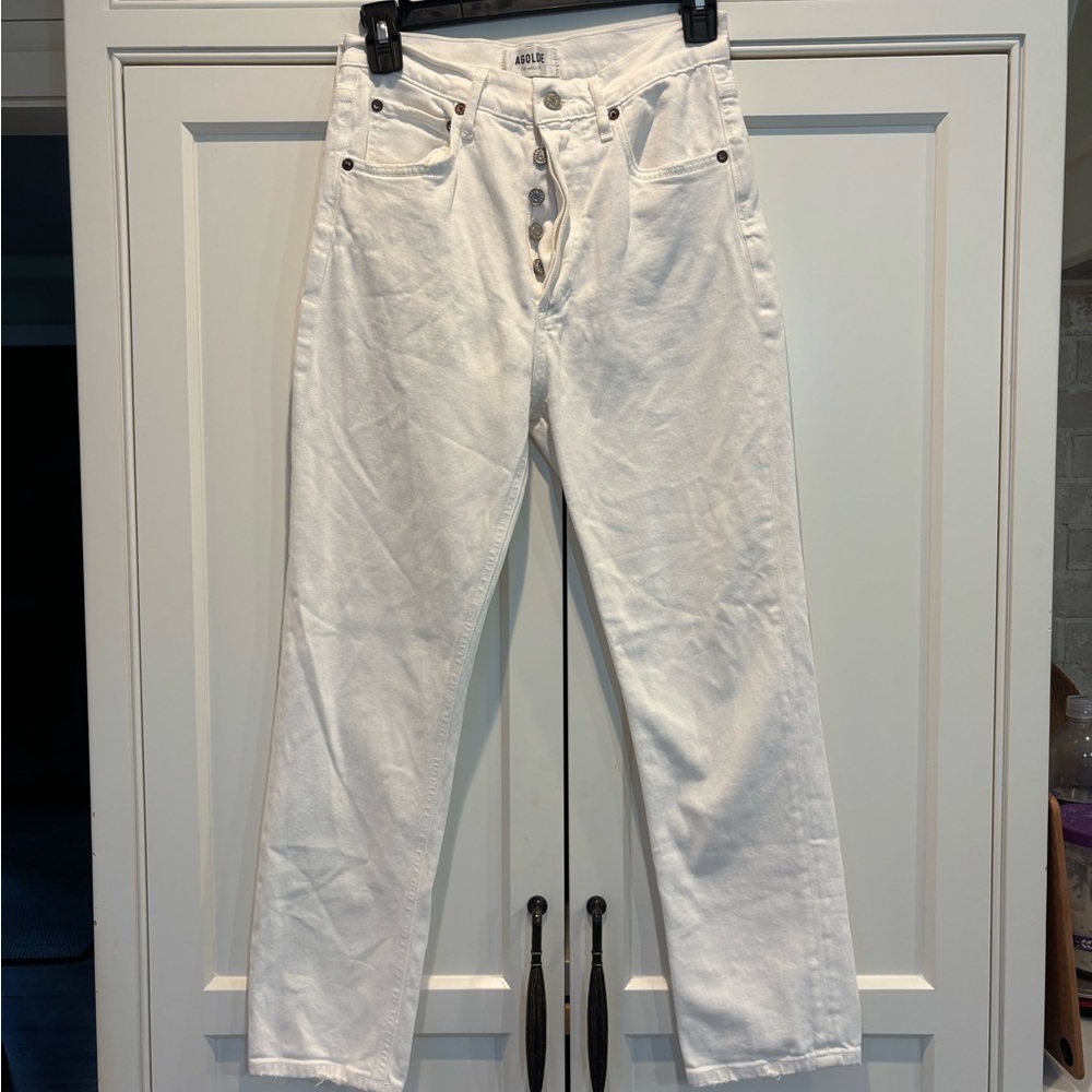 AGOLDE Riley Crop white jeans size 25 - Picture 3 of 6